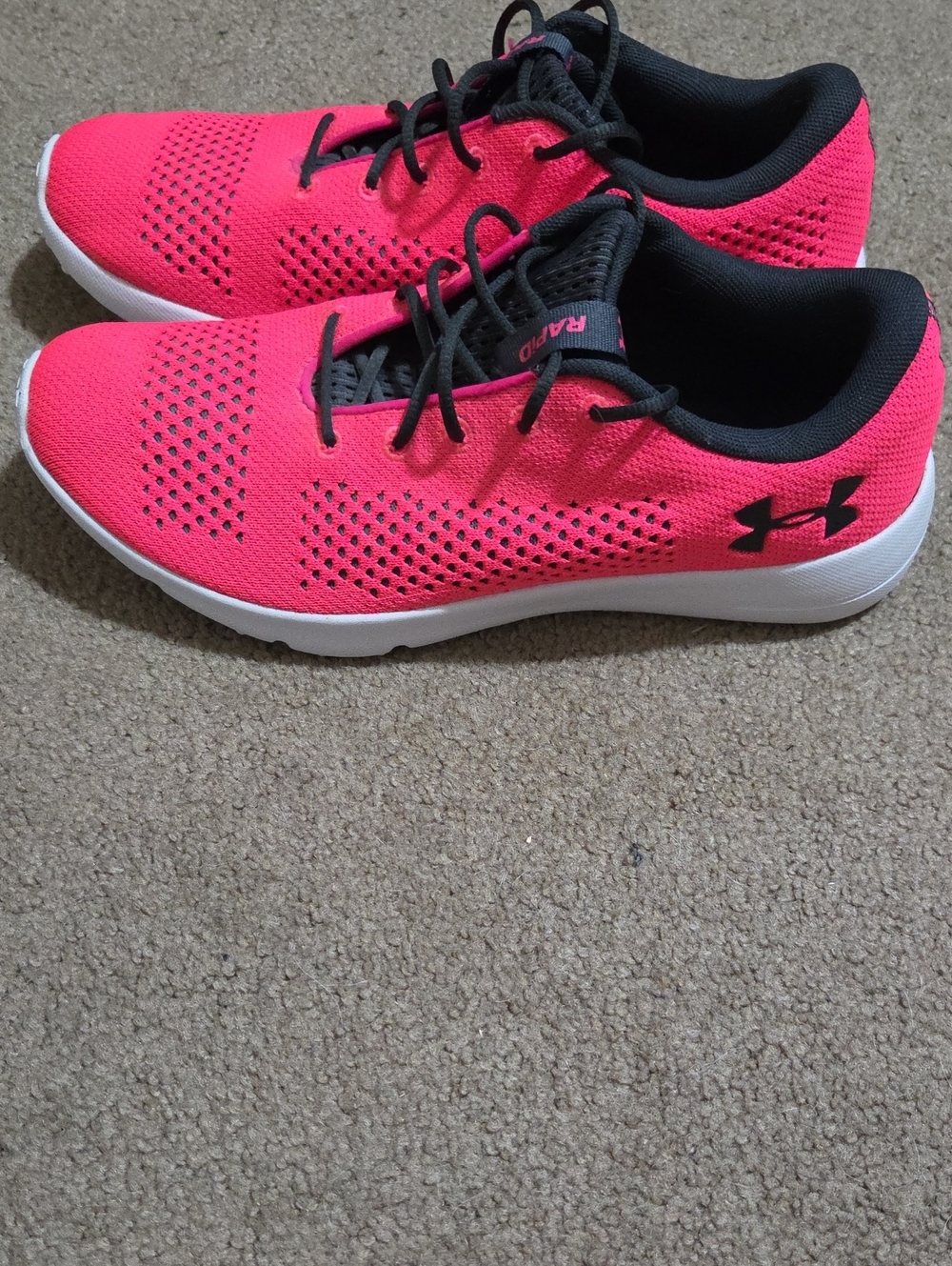 Under Armour Neon Pink and Black Women's Running Shoes